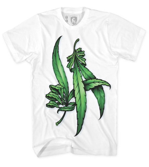 A04689 Tshirt LA Weeds Green Tones Black Ogabel