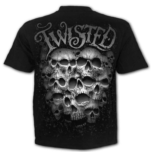 DS140601 Tshirt Diesel Punk Black SpiralDirect