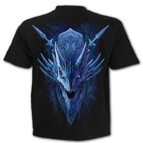L051M101 Tshirt Ice Dragon Black Spiral Direct