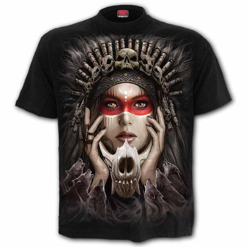 TR462601 Tshirt Cry of the wolf Black SpiralDirect