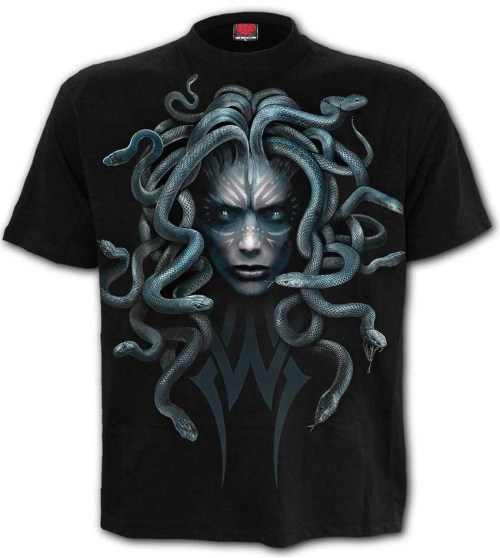 TR484600 Tshirt Stone Gaze Black Spiral Direct