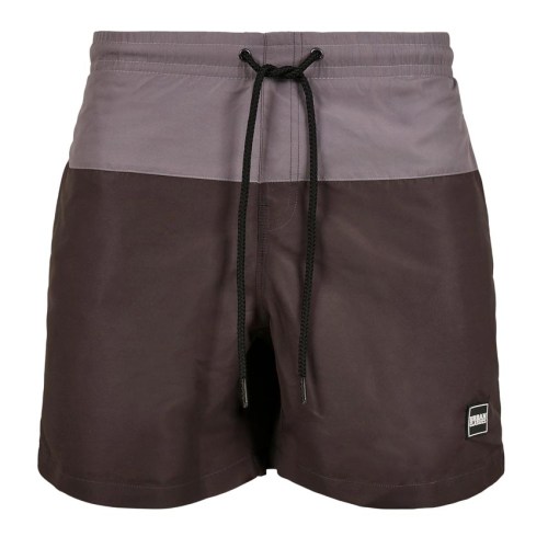 TB1026 Swimshort Block Blackbird - Asphalt Urban Classics