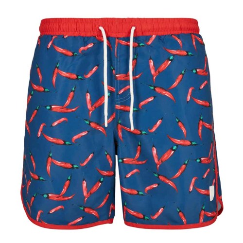 TB3706 Swimshort Retro Pattern Pepperoni Urban Classics